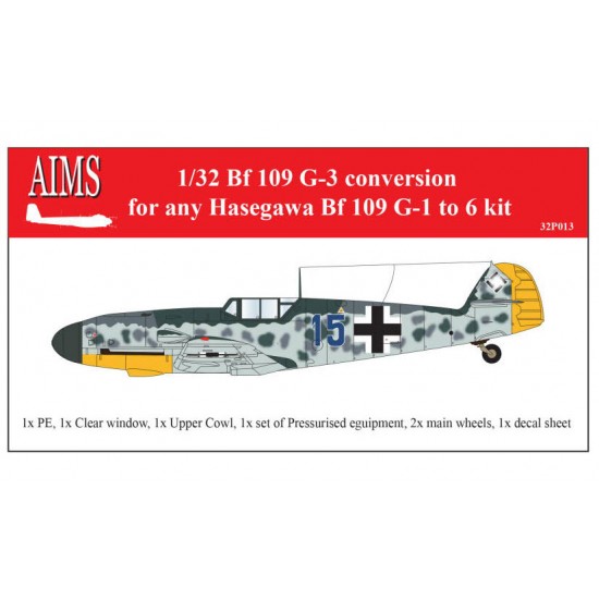 1/32 Messerschmitt Bf-109G-3 Conversion Set for Hasegawa kits