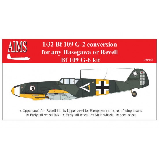 1/32 Messerschmitt Bf-109G-2 Conversion Set for Hasegawa/Revell G-6 kits