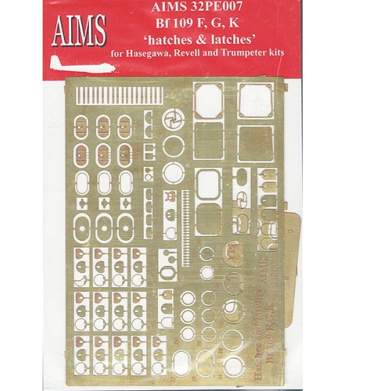 1/32 Messerschmitt Bf-109G-6/G-10 Hatches Detail Set for Revell kits