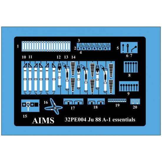 1/32 Junkers Ju 88 A-1 Essentials Detail Set for Revell kits