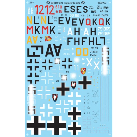 1/48 Junkers BMW Ju 88 Decals