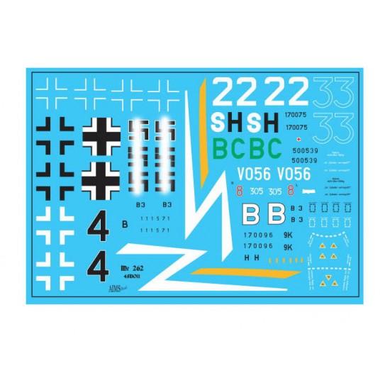 1/48 Messerschmitt Me-262A-1/B-2 Collection Decals