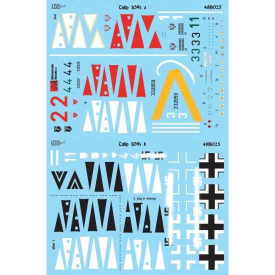 1/48 Tulip Messerschmitt Bf-109G-6/14/K-4 Decals