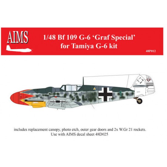1/48 Messerschmitt Bf-109G-6 "Graf Special" Detail Set for Tamiya kits