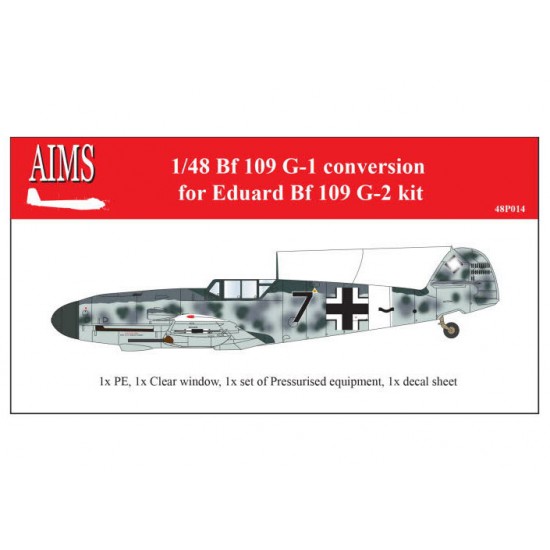 1/48 Messerschmitt Bf-109G-1 Conversion Set for Eduard G-2 kits