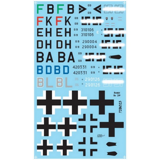 1/72 Heinkel He 219 Decals