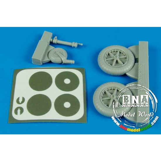 1/32 Messerschmitt Bf-109F Wheels & Masks for Trumpeter kit