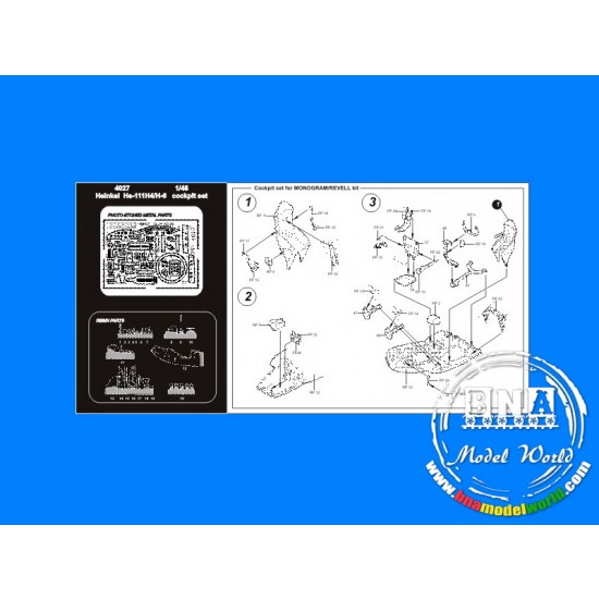 1/48 Heinkel He 111H-4/H-6 Cockpit Set for Revell/Monogram kit