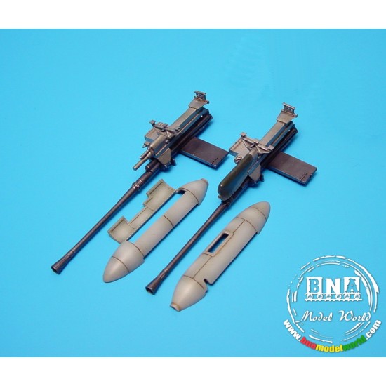 1/48 Junkers Ju-87G 3.7cm Bordkanone Pods (x2pcs) for Hasegawa kit