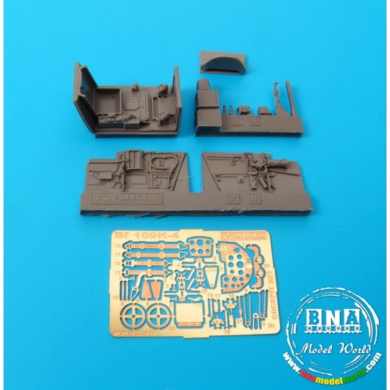 1/48 Messerschmitt Bf-109K-4 Cockpit Set - New Tool for Hasegawa kit