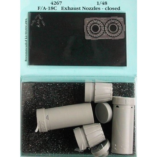 1/48 F/A-18C Hornet Exhaust Nozzles - Closed Position for Hasegawa kit