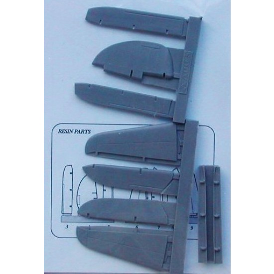 1/48 P-39 Airacobra Control Surfaces for Eduard kit