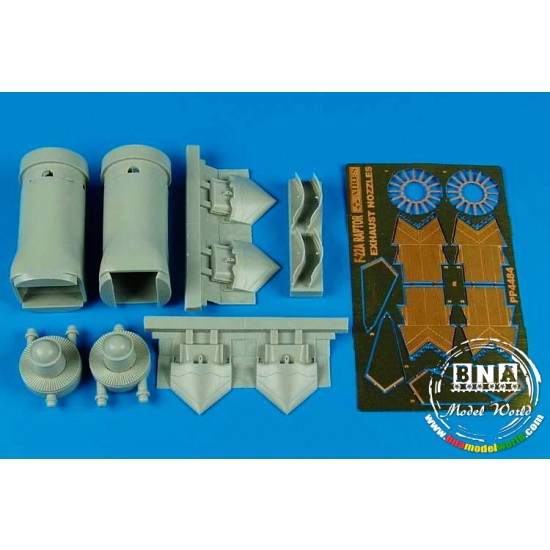 1/48 F-22A Raptor Exhaust Nozzles - Opened for Hasegawa kit