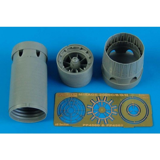 1/48 Dassault Mirage 2000C/B/D/N Exhaust Nozzles - opened for Eduard / Heller kits 