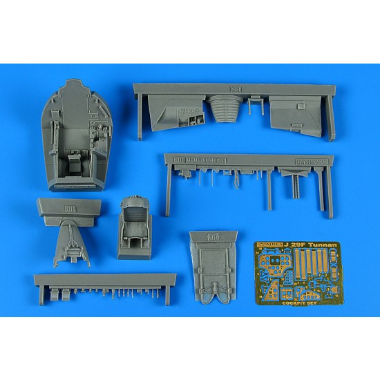 1/48 SAAB J 29F Tunnan Cockpit set for HobbyBoss kits