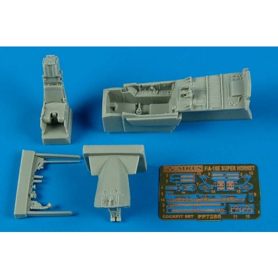 1/72 Boeing F/A-18E Super Hornet Cockpit Set for Hasegawa kits 