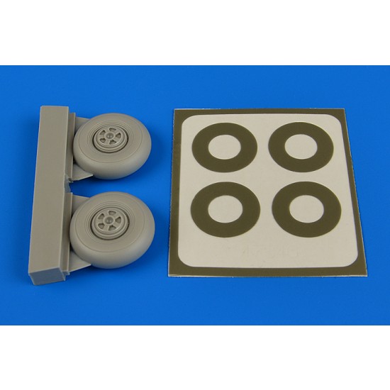 1/72 Bristol Beaufighter 5 Spoke Wheels and Paint Masks for Airfix kit