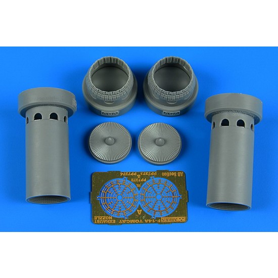 1/72 Grumman F-14A Tomcat Exhaust Nozzles (Opened Position) for Academy kits
