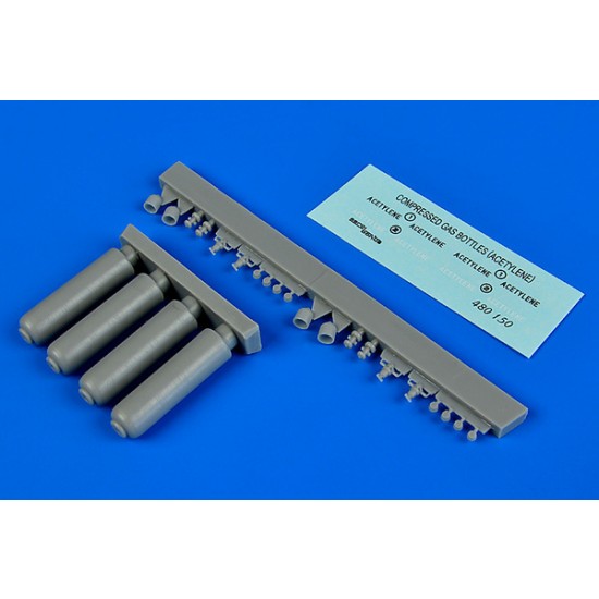 1/48 Compressed Gas Bottles - Acetylene (Resin+Decals)