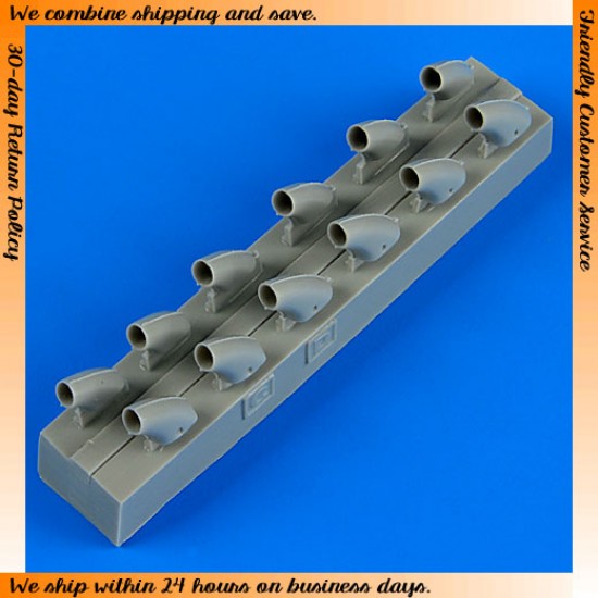 1/32 Curtiss P-40E Warhawk Exhaust for Hasegawa kit