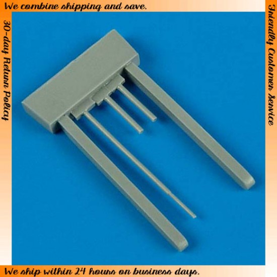 1/48 Morane-Saulnier MS.406 Gun Barrels and Pitot Tube for Hobbycraft kits