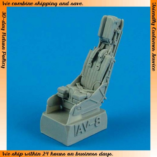 1/48 McDonnell-Douglas AV-8B Harrier II Seat w/safety belts for Hasegawa /Monogram /Revell