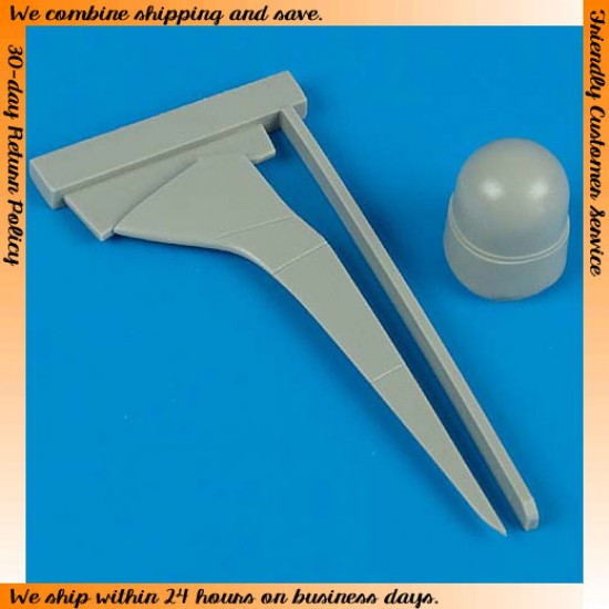 1/72 Bristol Beaufighter Mk.X Radar and Tail Fin for Hasegawa kits 