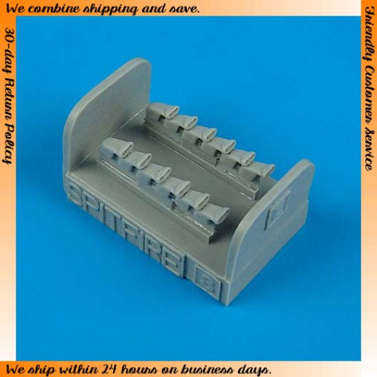 1/72 Supermarine Spitfire Mk.IX Exhausts - Fishtail for Hasegawa kits 