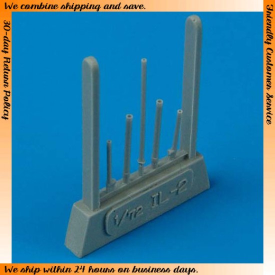 1/72 Ilyushin Il-2 Sturmovik Gun Barrels and Pitot Tube for Academy kits 
