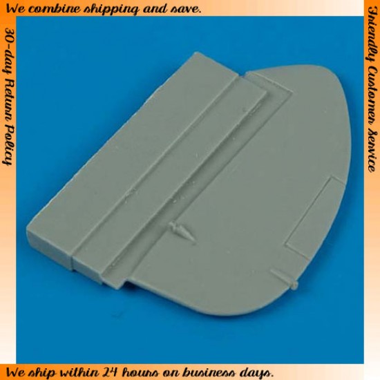 1/72 Supermarine Spitfire Mk.IX Broad Chord Rudder for Airfix kits 