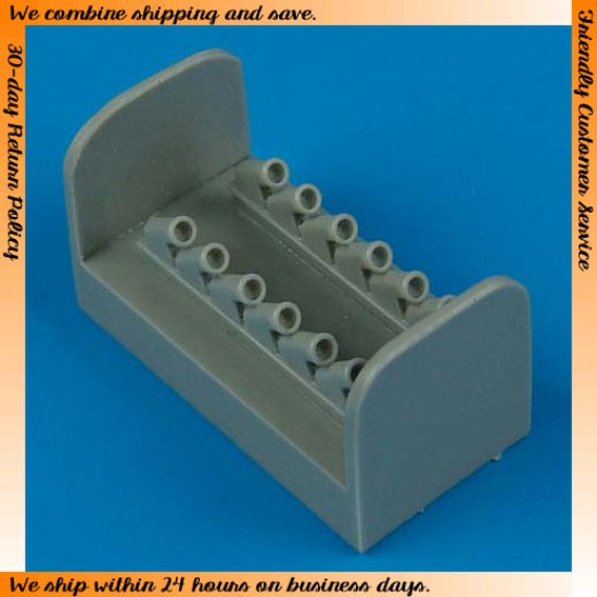 1/72 Supermarine Spitfire Mk.XIV Exhaust - Round for Academy kits 