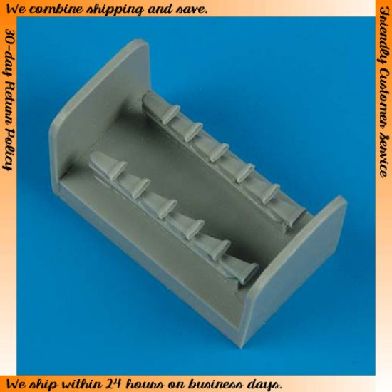 1/72 Supermarine Spitfire Mk.XIV Exhaust - Fishtail for Fujimi kits 