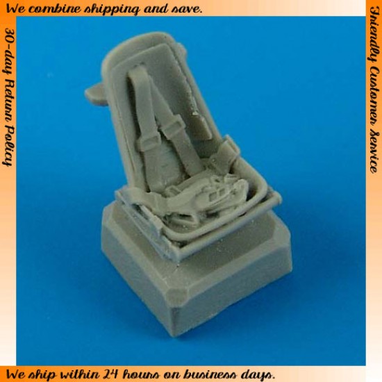 1/72 Messerschmitt Bf-109E Seat with safety belts for Airfix kits