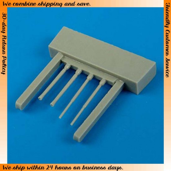 1/72 Mitsubishi A6M5 Zero Gun Barrels & Pitot Tube for Tamiya kits