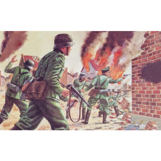 1/76 WWII D-Day German Infantry Set (48 parts)