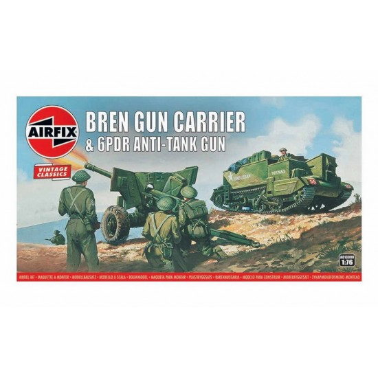1/76 Vintage Classics - Bren Gun Carrier & 6 pdr Anti-Tank Gun w/4 Crews