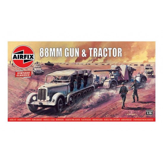 1/76 Vintage Classics - 88mm Flak Gun & Tractor w/4 Crews