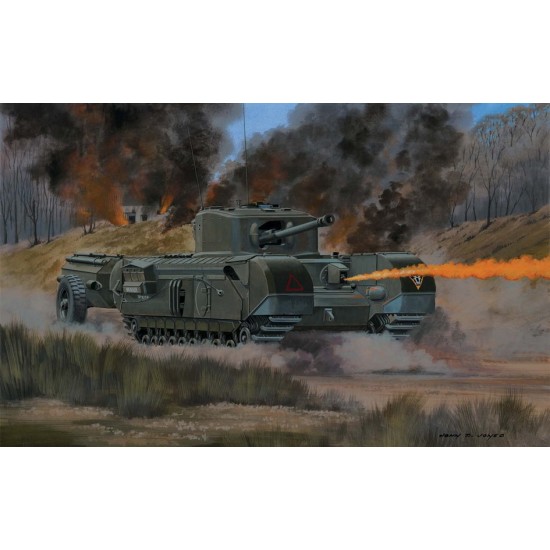 1/76 British Churchill Crocodile Infantry/Flame Tank