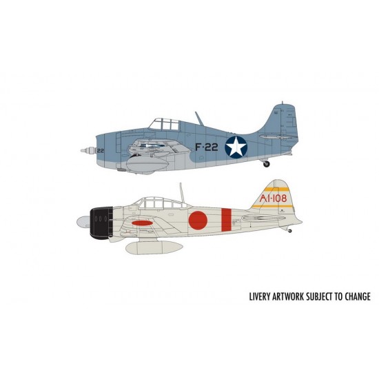 1/72 Grumman F-4F4 Wildcat & Mitsubishi Zero Dogfight Double