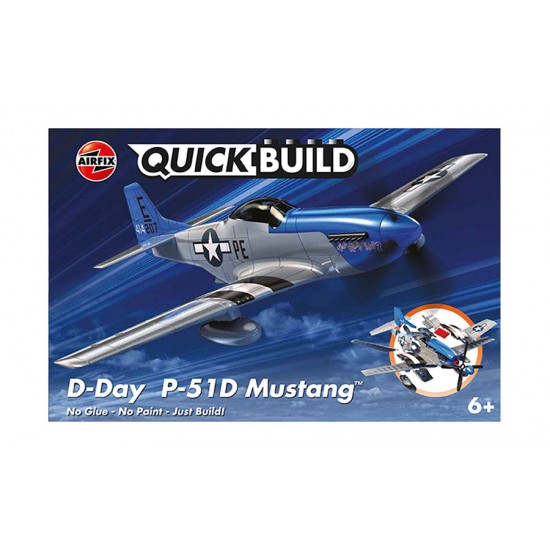 Quickbuild D-Day P-51D Mustang Plastic Brick Construction Toy (Wingspan: 242mm)