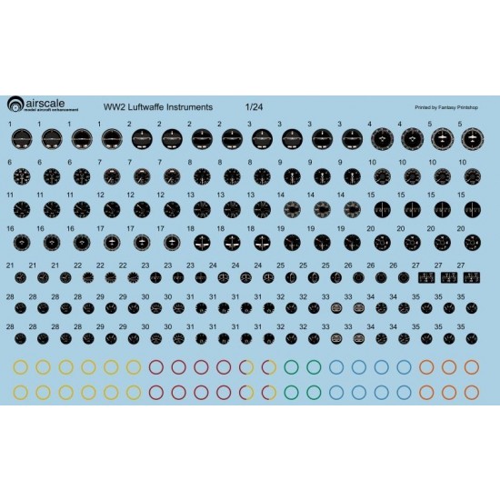 1/24 WWII Luftwaffe Instruments Decals