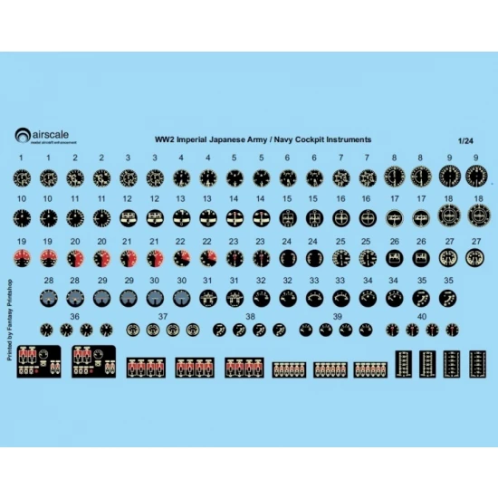 1/24 WWII Japanese Instruments Decals