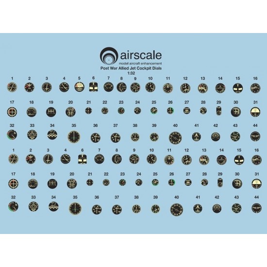 1/32 Early Allied Jet Instruments Decals