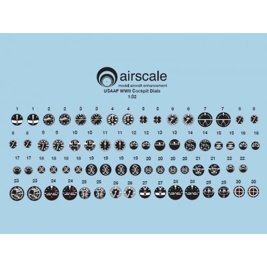 1/32 WWII USAAF Instruments Decals