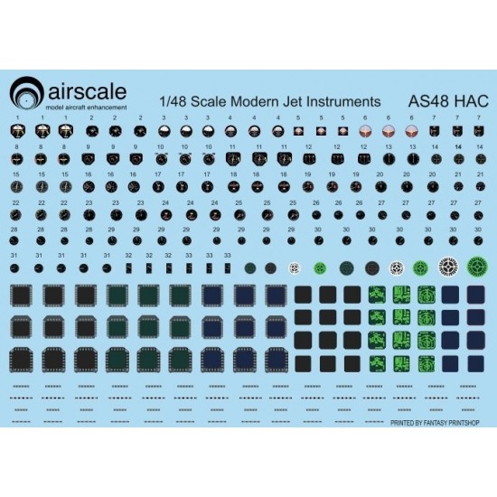 1/48 Modern Jet Instruments Decals