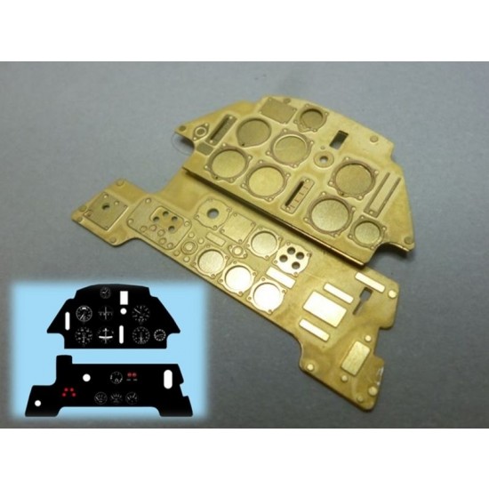 1/24 Messerschmitt Bf109E Instrument Panel PE & Decal for Airfix kits