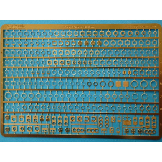 1/32 RAF/German/US Instrument Bezels Photo-etched Sheet