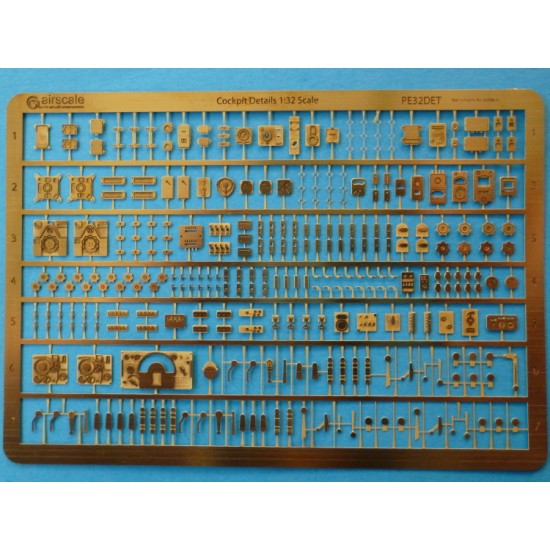 1/32 WWII RAF/German/US Cockpit Photo-etched Sheet