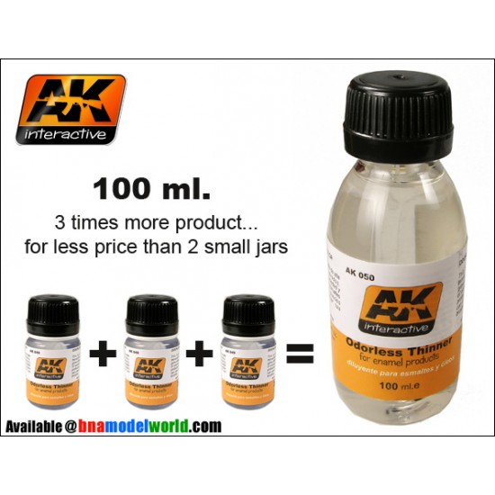 Odorless Turpentine (Thinner for Enamel Paints) 100ml