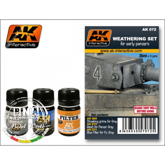 Early Panzers Weathering Set (3 x 35ml Enamel Colours)